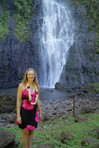 This isn't the biggest waterfall on Tahiti, but we were told it's the prettiest.
