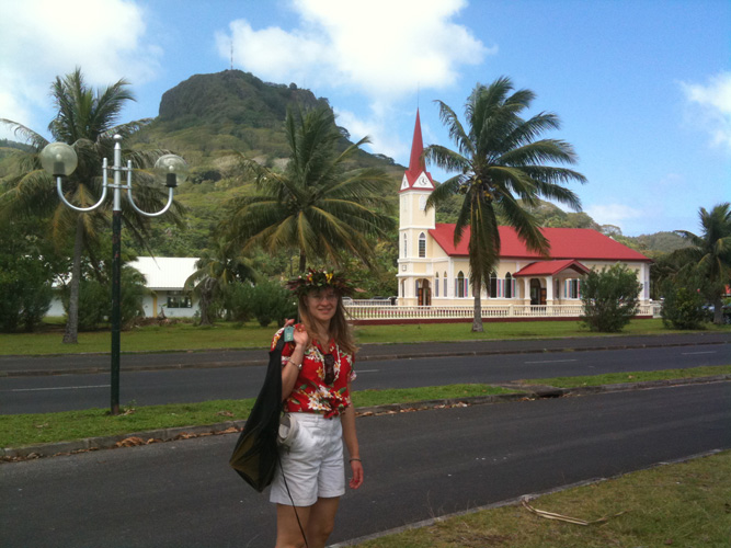 A church in Raiatea. Even their hymns sound like traditional Tahitian chants.