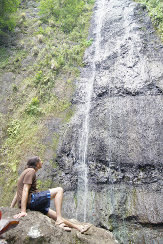 Chris relaxing after the hike.