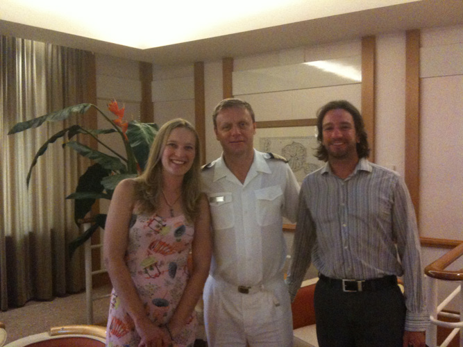 Freddie, the head of hotel for the MS Paul Gauguin.