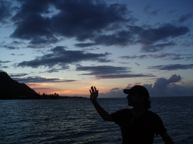 Waving goodbye to the mountains.